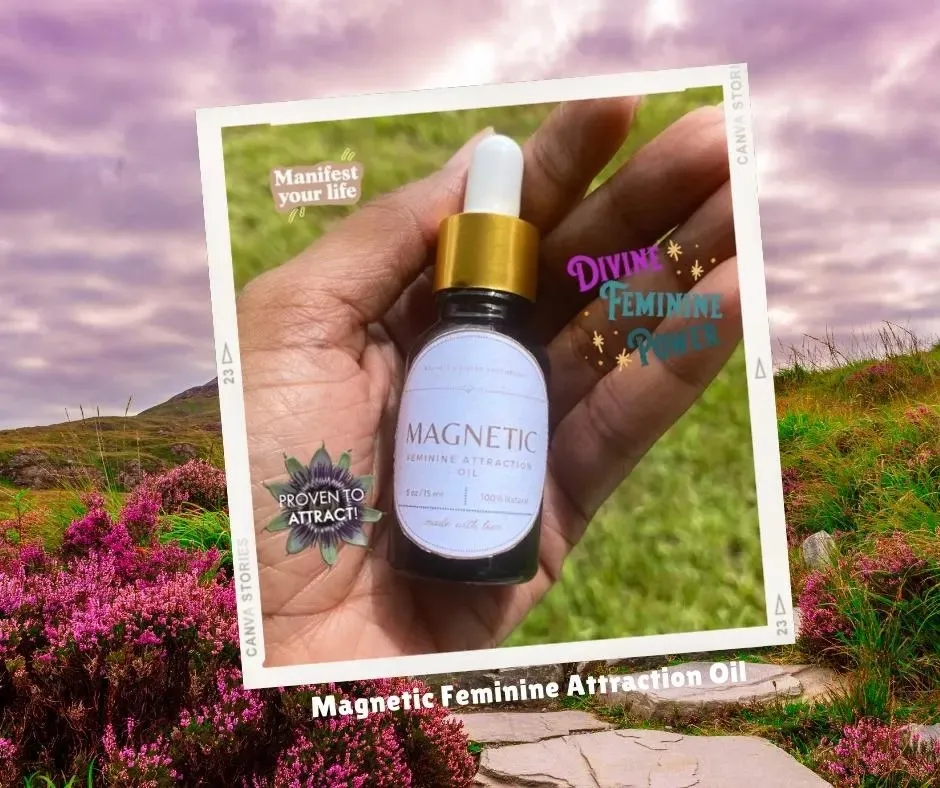 Magnetic Goddess Manifestation Oil Feminine Attraction, Ritual & Body Oil 100% Natural Essential Oil for Spirituality and Abundance