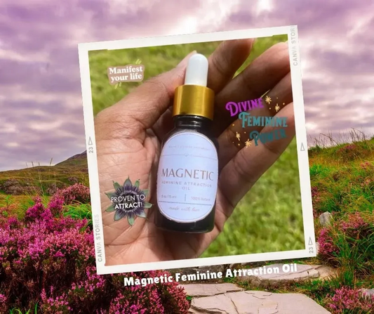 Magnetic Goddess Manifestation Oil  Feminine Attraction, Ritual & Body Oil  100% Natural Essential Oil for Spirituality and Abundance