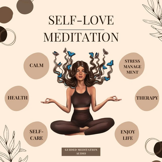 Self-Love Guided Meditation Audio - Heal Your Heart, Practice Self-Love, Meditation for Self-love & Self-care, Recording, Audio